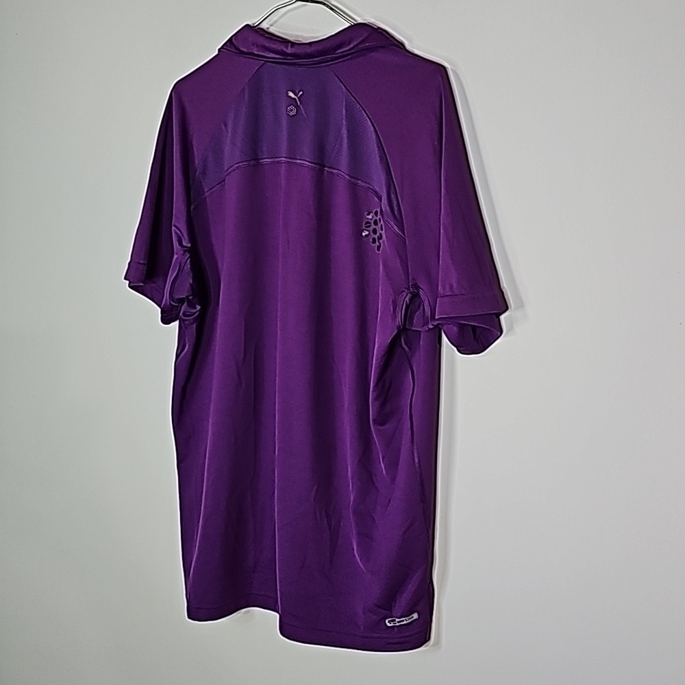Puma medium purple short sleeve polo - Picture 3 of 5